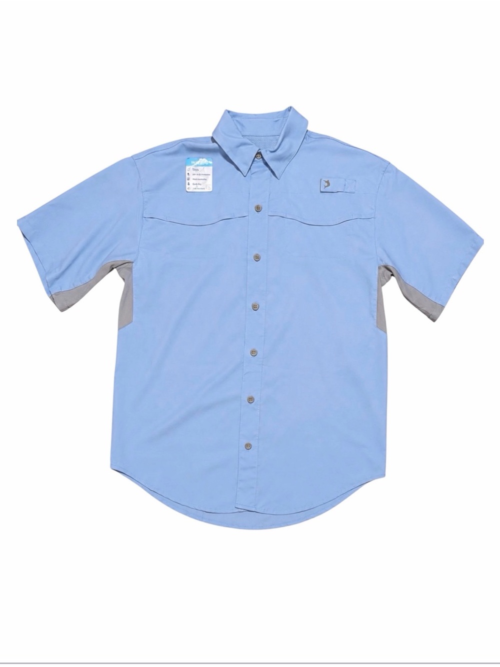 Reel Legends Mariner II Fishing Shirt Men’s Small Blue UPF 50 Quick Dry NWOT